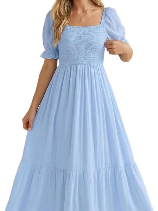 Holipick Dresses & Skirts - NWT Holipick Squareneck Blue Dress size XXL